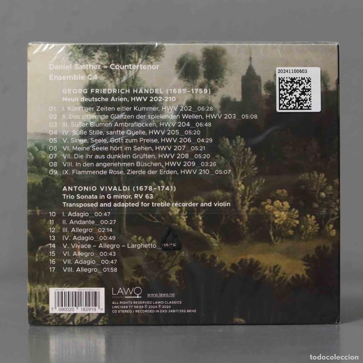 CDs de m&uacute;sica: CD. Daniel Saether - Handel Neun deutsche Arien. PRECINTADO - Foto 2