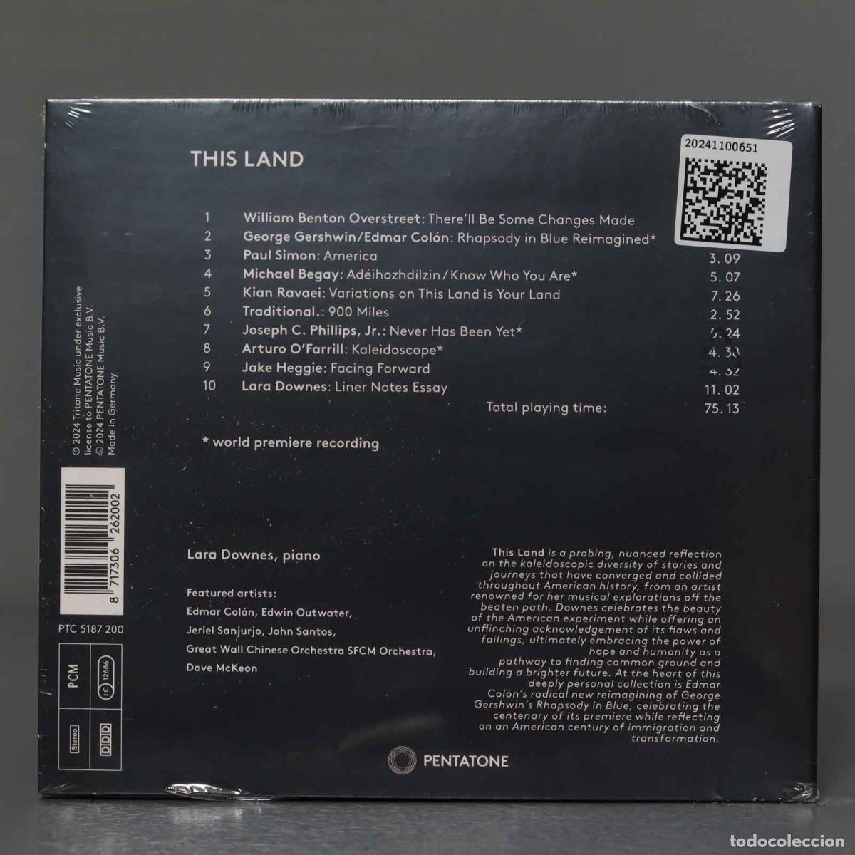 CDs de m&uacute;sica: CD. Lara Downes: This Land. PRECINTADO - Foto 2