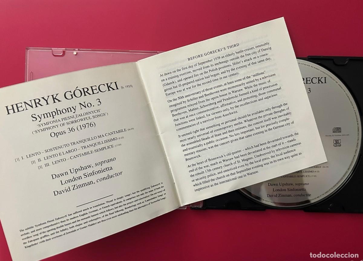 CDs de m&uacute;sica: HENRYK GORECKI - SINFONIA 3 - Foto 2