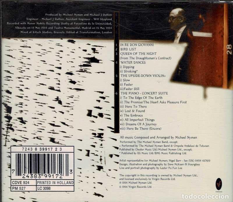 CDs de m&uacute;sica: Michael Nyman - Live. CD - Foto 2