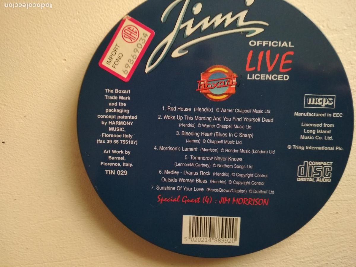 CDs de m&uacute;sica: Jimi Hendrix, Live Official Licenced - Foto 2