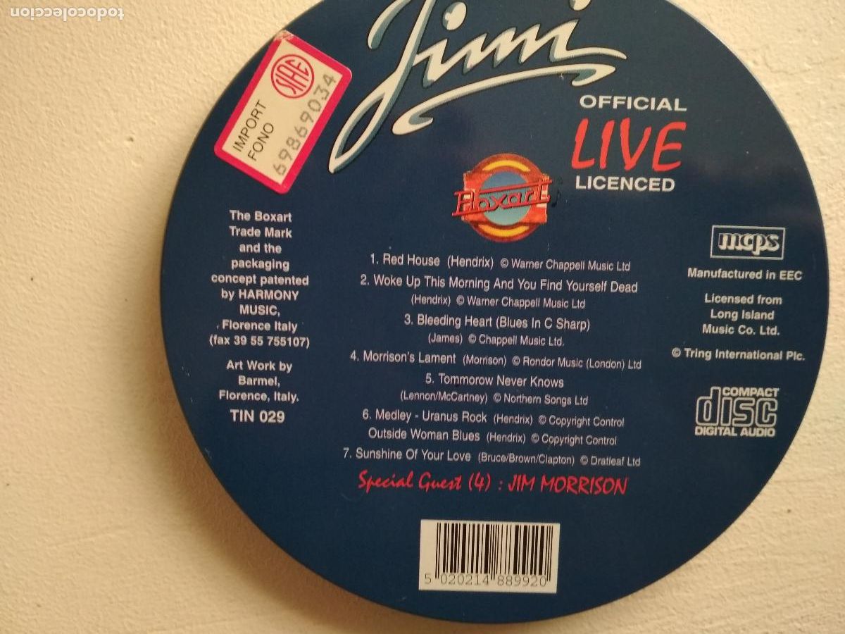 CDs de m&uacute;sica: Jimi Hendrix, Live Official Licenced - Foto 3