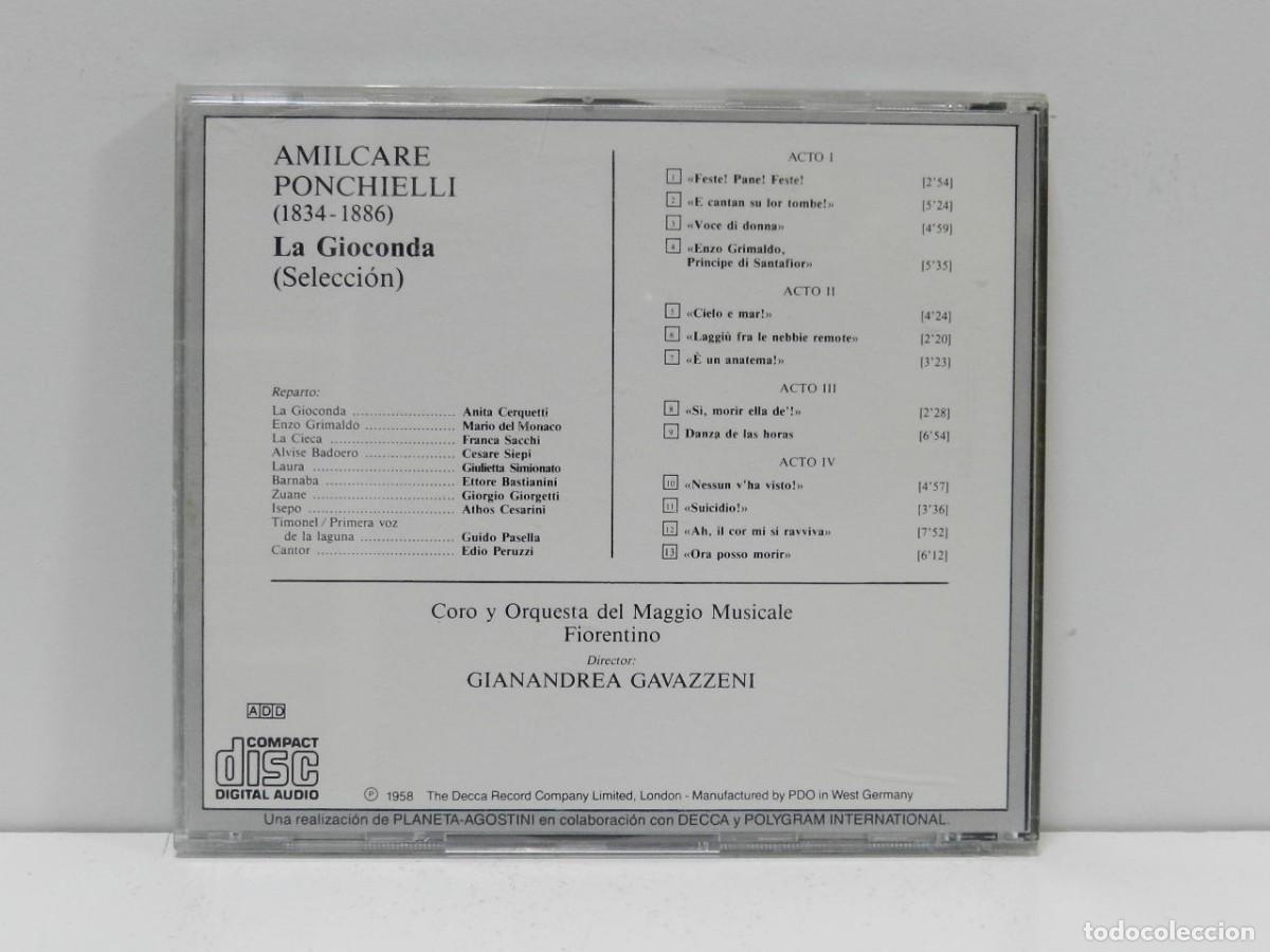 CDs de m&uacute;sica: DISCO CD. Ponchielli &ndash; La Gioconda - La Gran Opera. COMPACT DISC. - Foto 2
