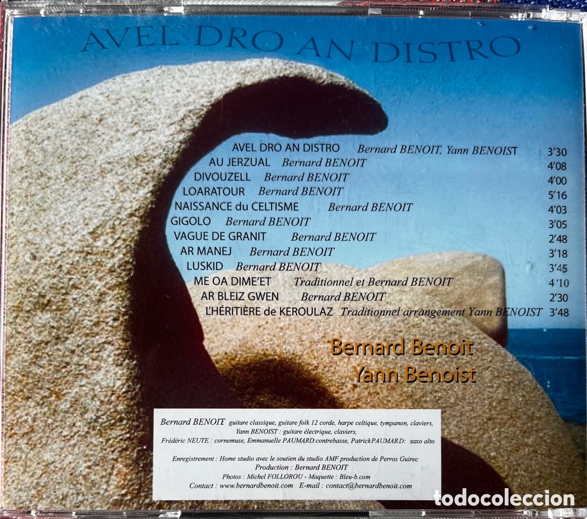 CDs de m&uacute;sica: Cd de Bernard Benoit Avel Dro an Distro - Foto 2