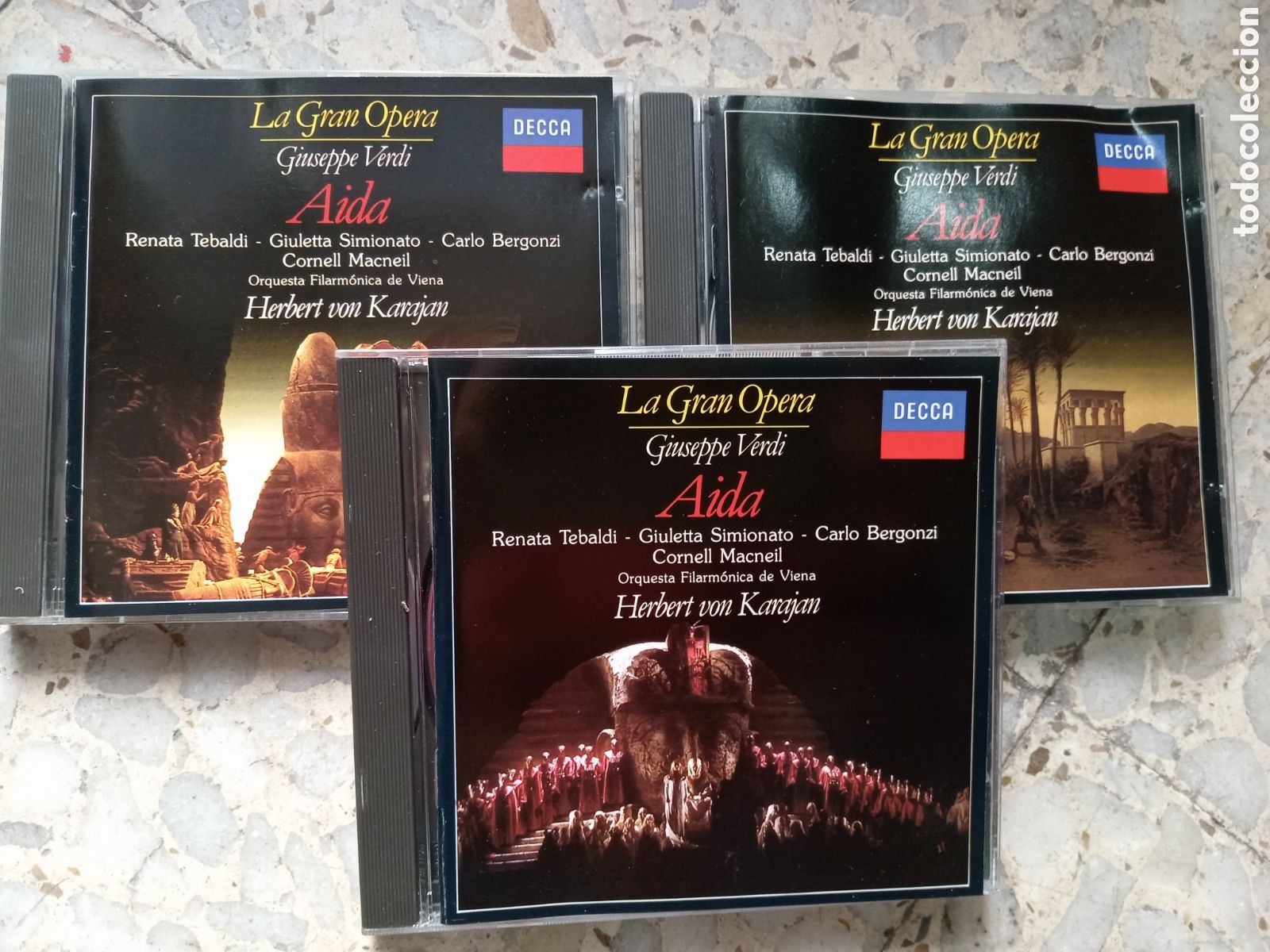 CDs de m&uacute;sica: 3 CD VERDI AIDA LA GRAN OPERA KARAJAN - Foto 1