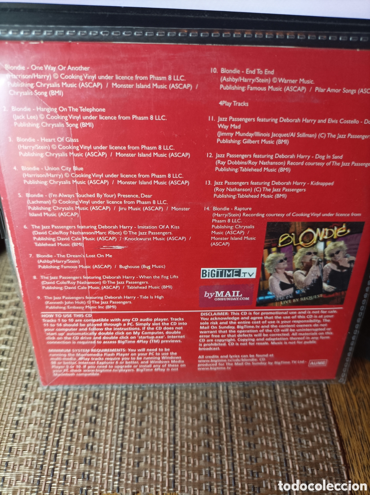 CDs de m&uacute;sica: Blondie. Personal collection. The mail. Cd - Foto 2