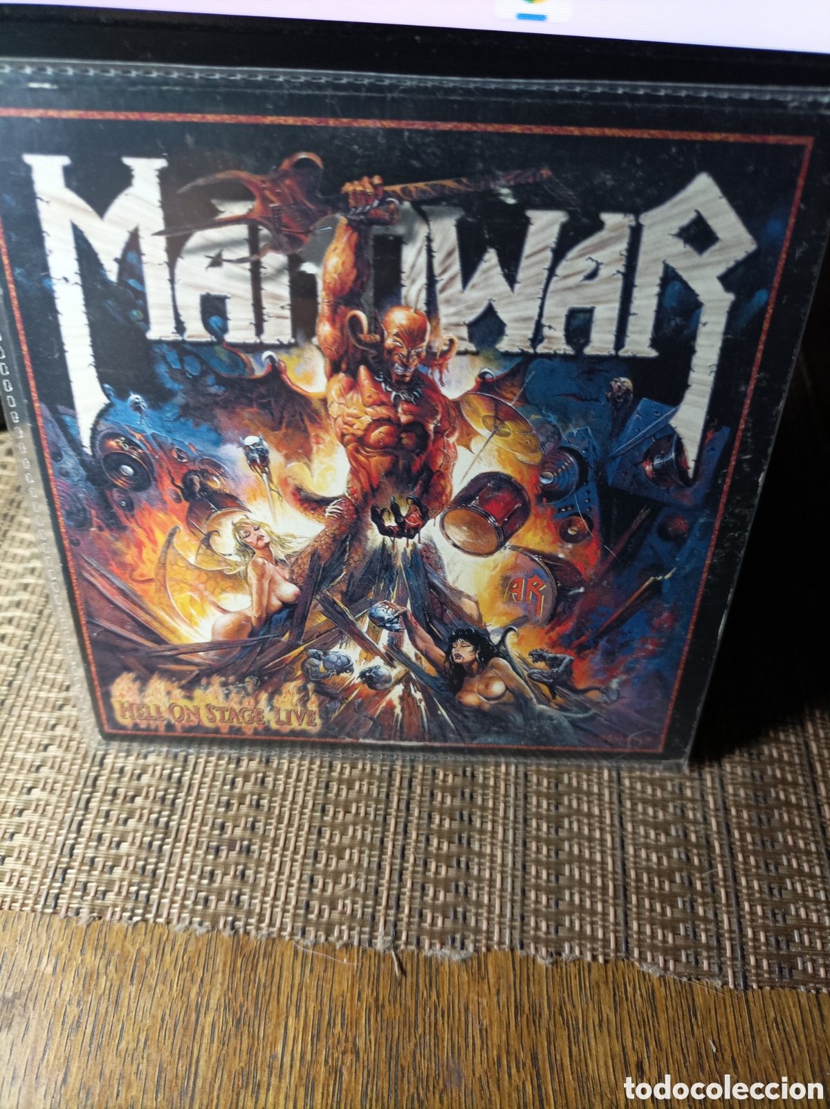 CDs de m&uacute;sica: Manowar. Hell on stage live. Cd promo Germany. Sampler - Foto 1