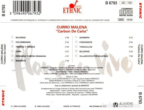 CDs de m&uacute;sica: Curro Malena &ndash; Carbon De Ca&ntilde;a - Foto 2