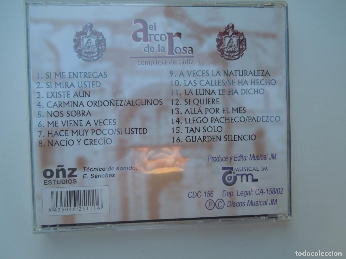 CDs de m&uacute;sica: EL ARCO DE LA ROSA -COMPARSA DE CADIZ -2002 - Foto 3