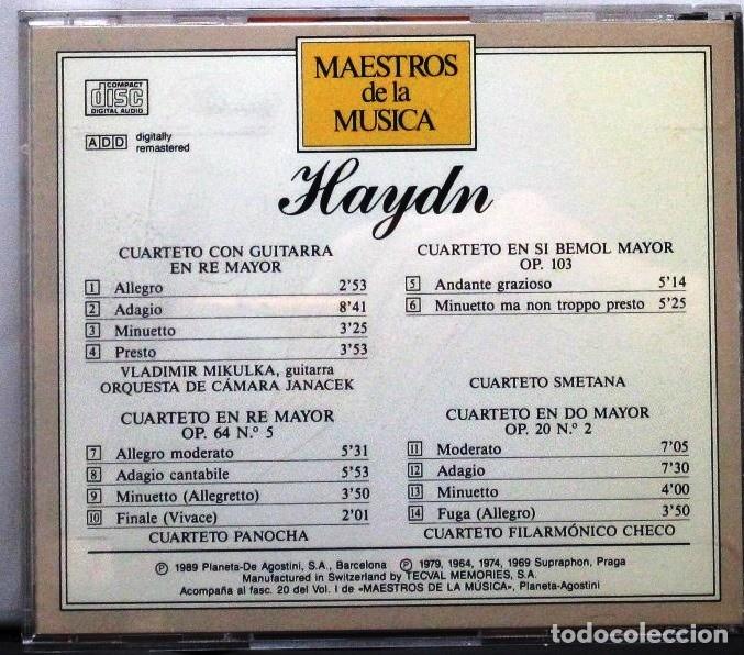 CDs de m&uacute;sica: HAYDN - CUARTETO CON GUITARRA EN RE MAYOR - CD - Foto 2