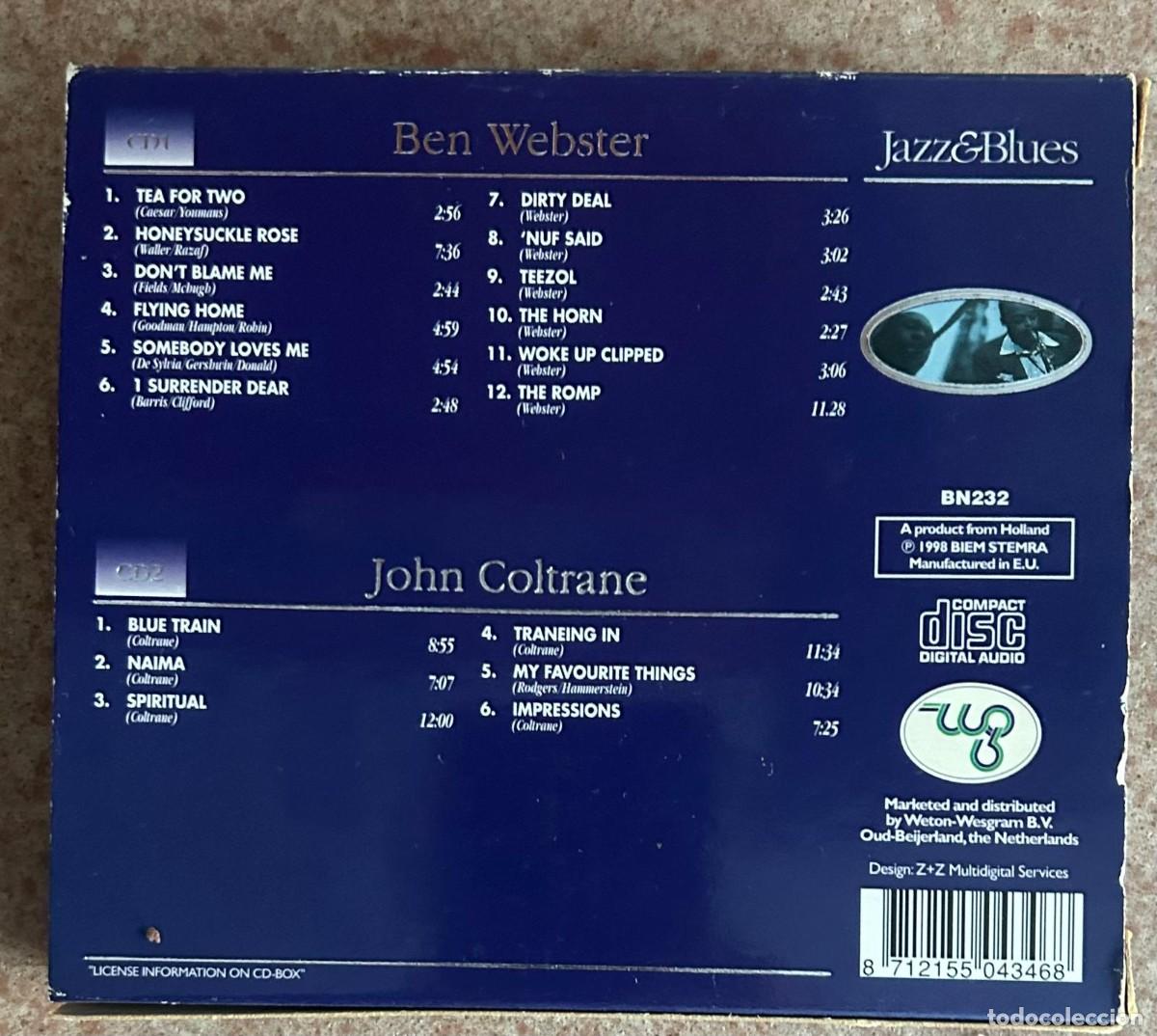 CDs de m&uacute;sica: BEN WEBSTER Y JOHN COLTRANE - DOS CDS - Foto 2