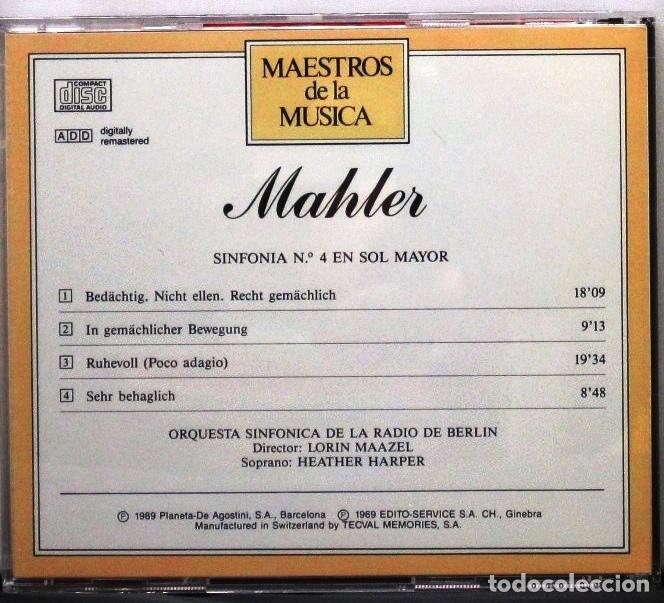 CDs de m&uacute;sica: MAHLER - SINFONIA N&ordm; 4 EN SOL MAYOR - CD - Foto 2