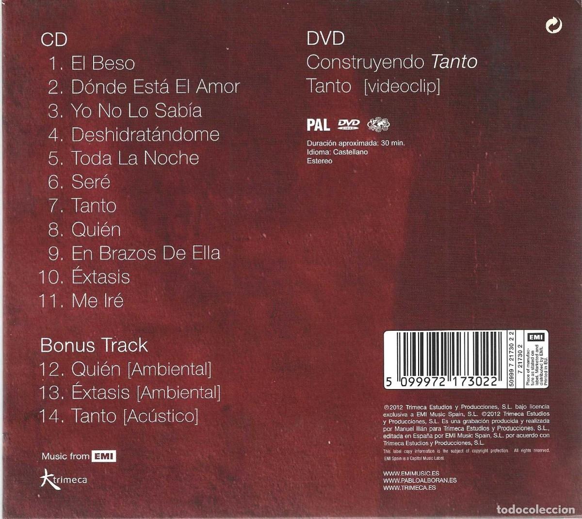 CDs de m&uacute;sica: PABLO ALBOR&Aacute;N &uml;TANTO&uml; (CD + DVD) - Foto 2