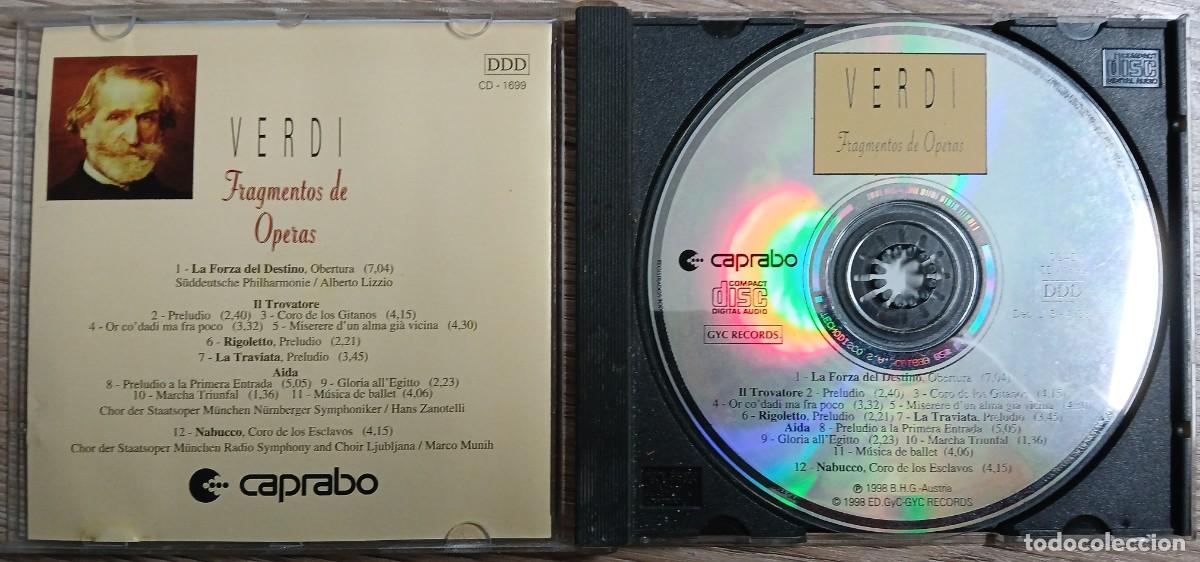 CDs de m&uacute;sica: CD VERDI (FRAGMENTOS DE OPERAS) - Foto 3