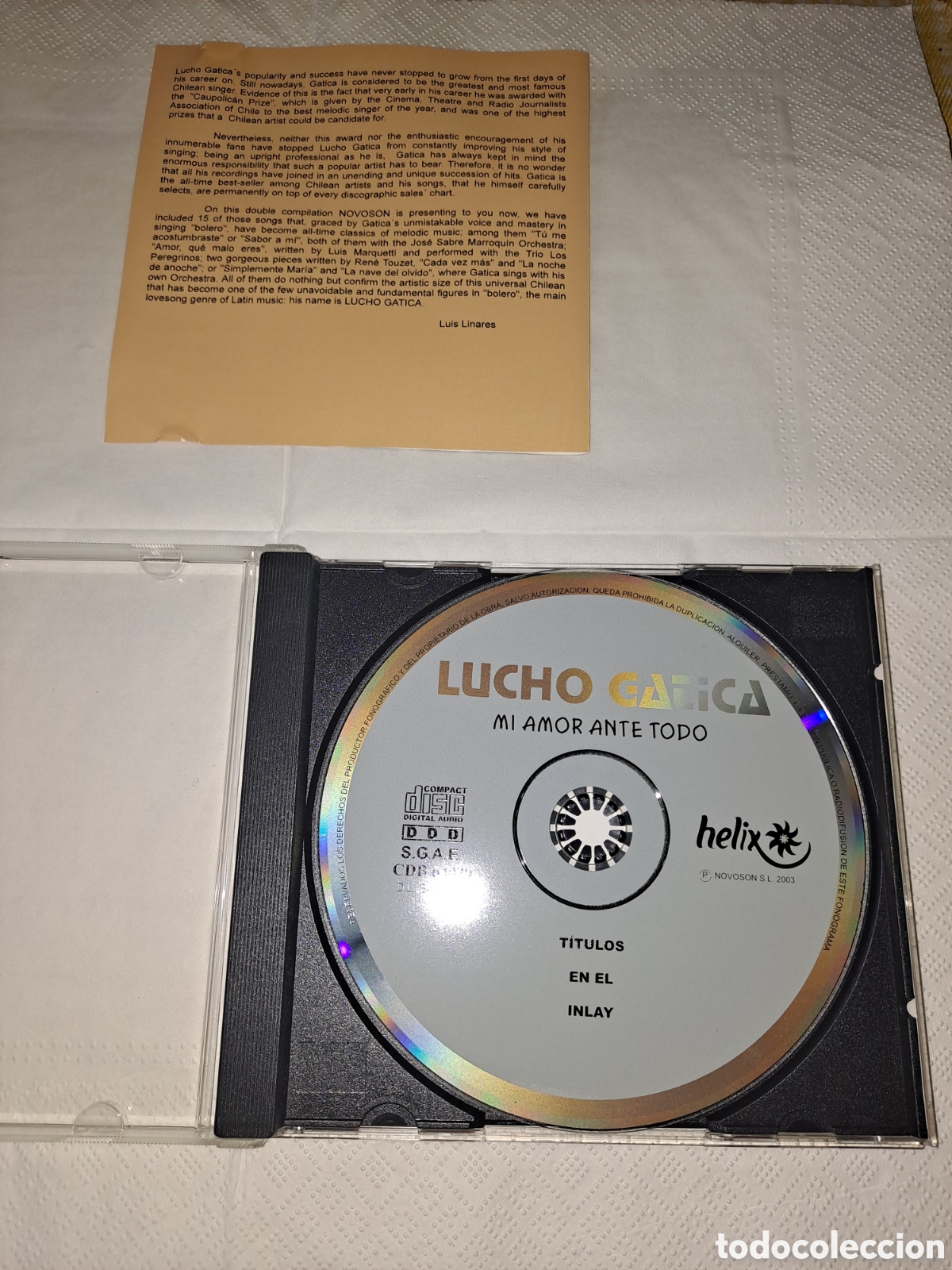 CDs de m&uacute;sica: Lucho Gatica &rdquo;Selecci&oacute;n de boleros&rdquo; - Foto 4