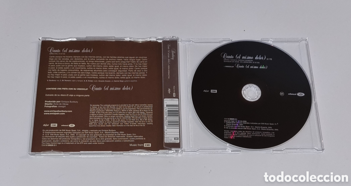 CDs de m&uacute;sica: BUNBURY / CD SINGLE 2005 / CANTO - Foto 2