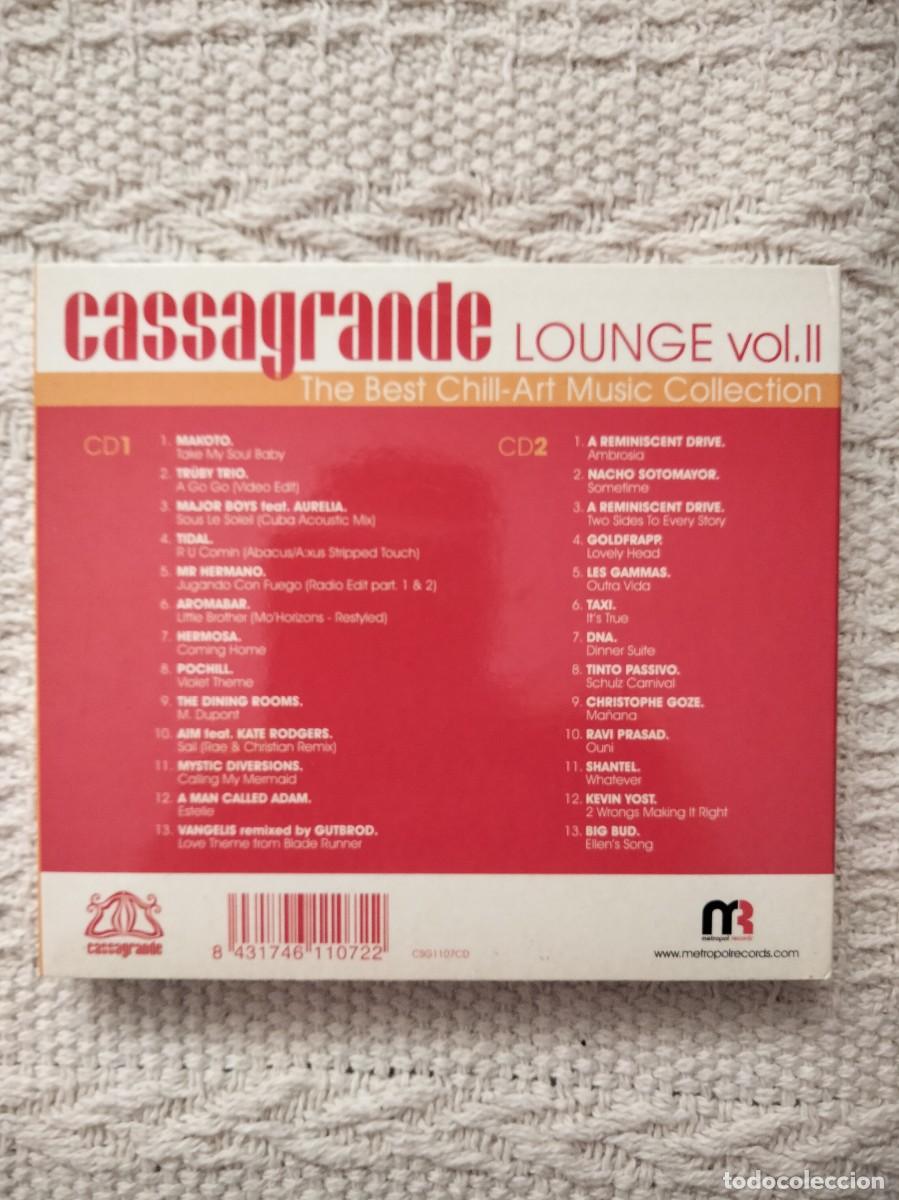 CDs de m&uacute;sica: Cassagrande Lounge Vol. 2 (2 CD) - Foto 2