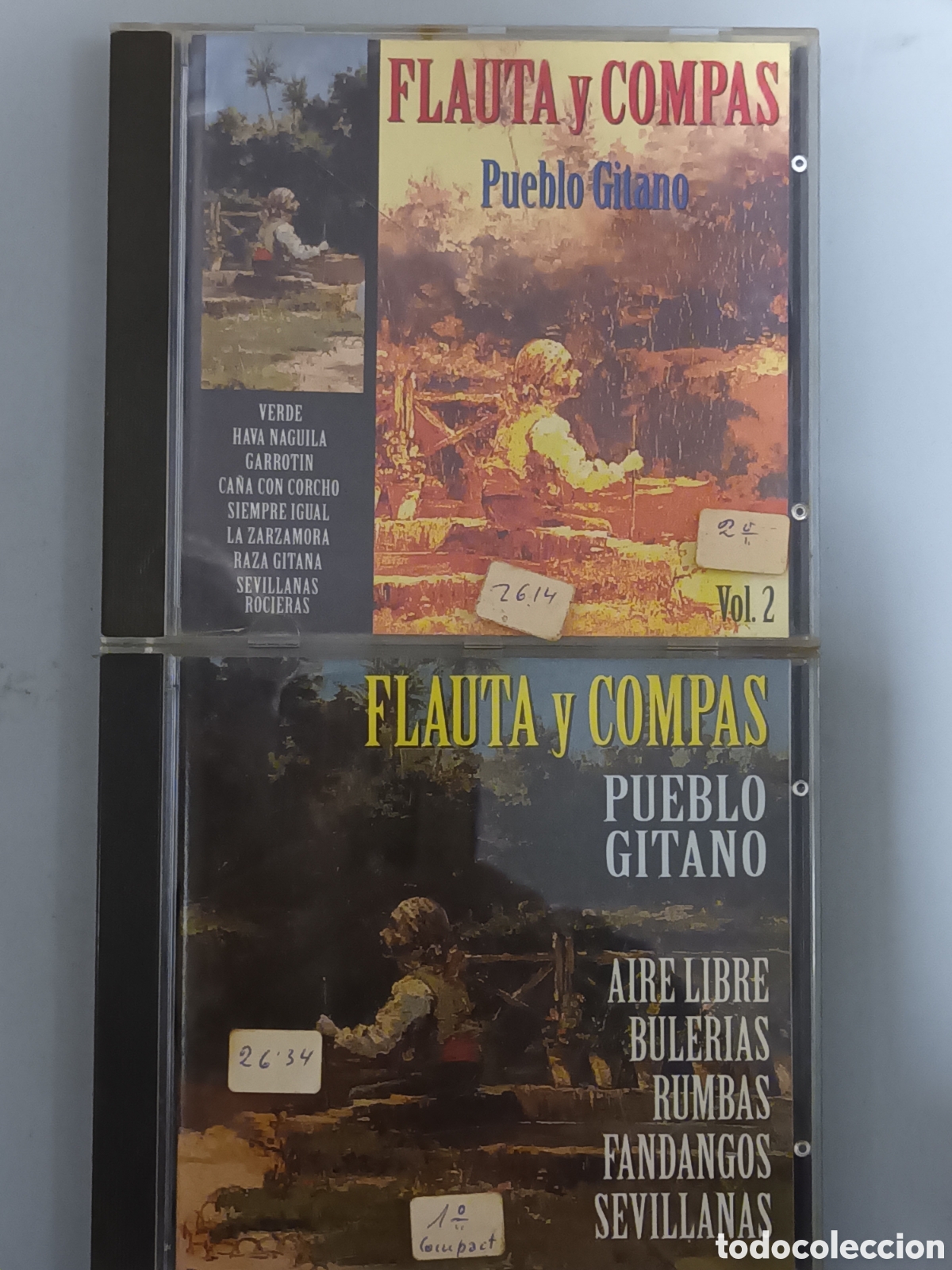 CDs de m&uacute;sica: Flauta y comp&aacute;s Pueblo Gitano 2cds - Foto 1