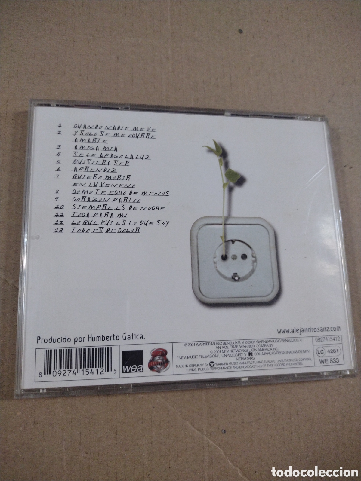CDs de m&uacute;sica: ALEJANDRO SANZ. UNPLUGGED. CD - Foto 2