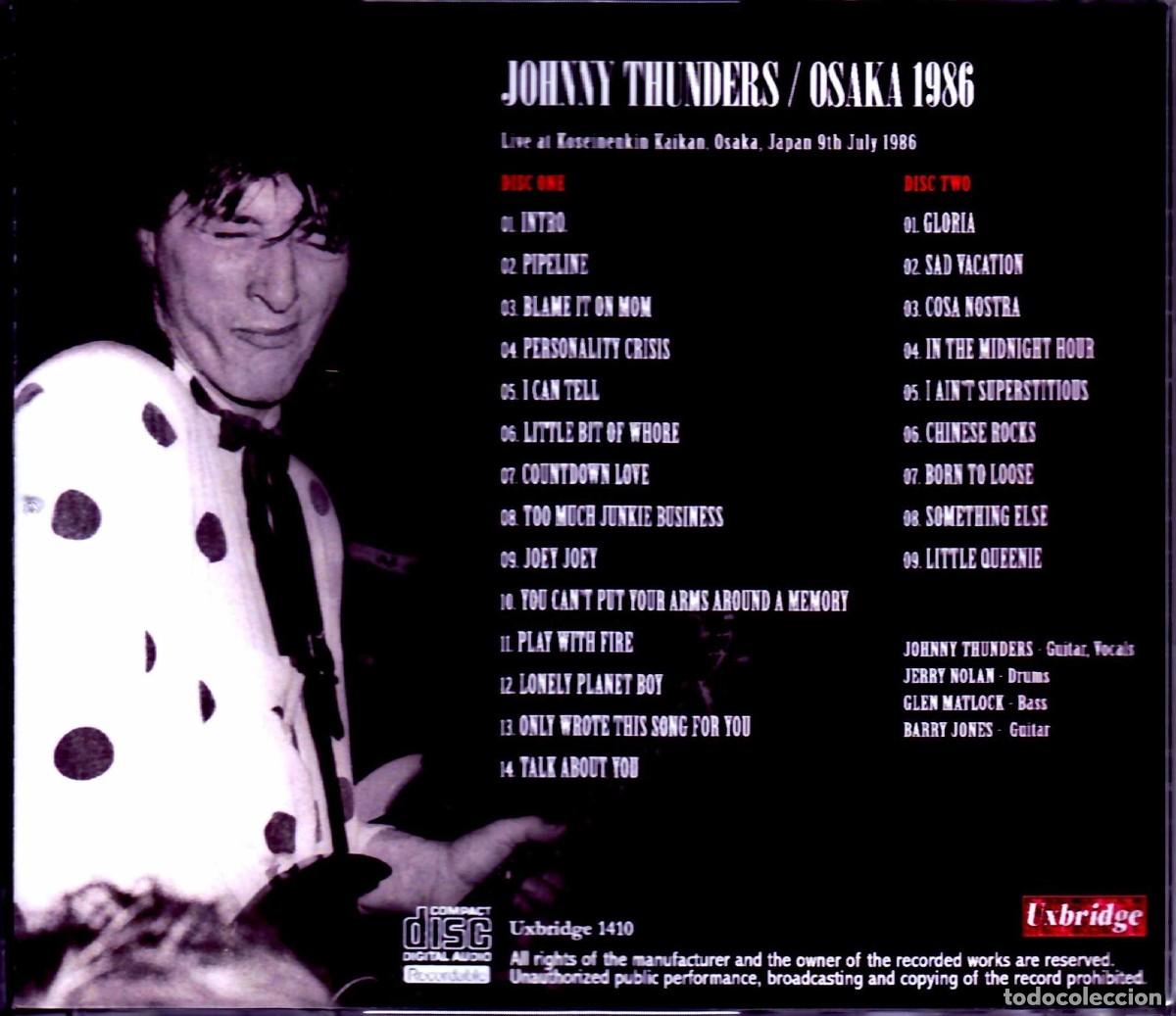 CDs de m&uacute;sica: 2 CDs Johnny THUNDERS - Live Osaka 1986 - Foto 2