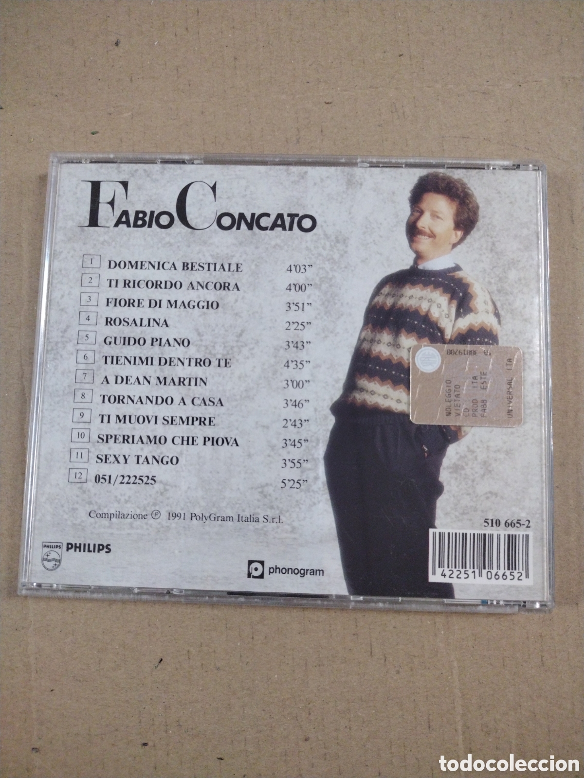 CDs de m&uacute;sica: Fabio Concato. Punto e Virgola. CD - Foto 2