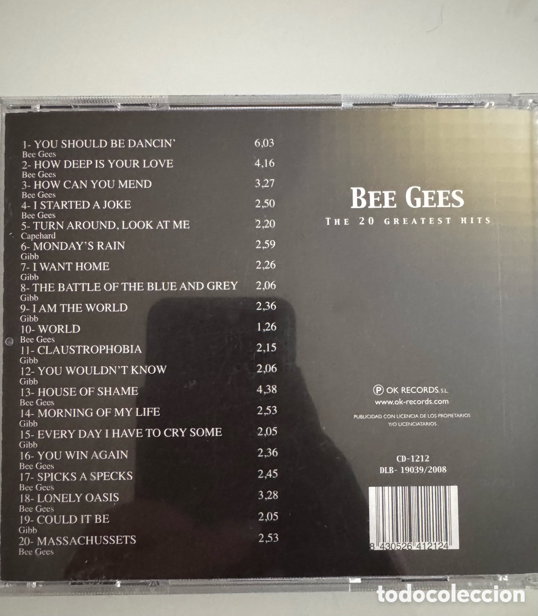 CDs de m&uacute;sica: CD BEE GEES - The greatest hits. 2008 - Foto 2
