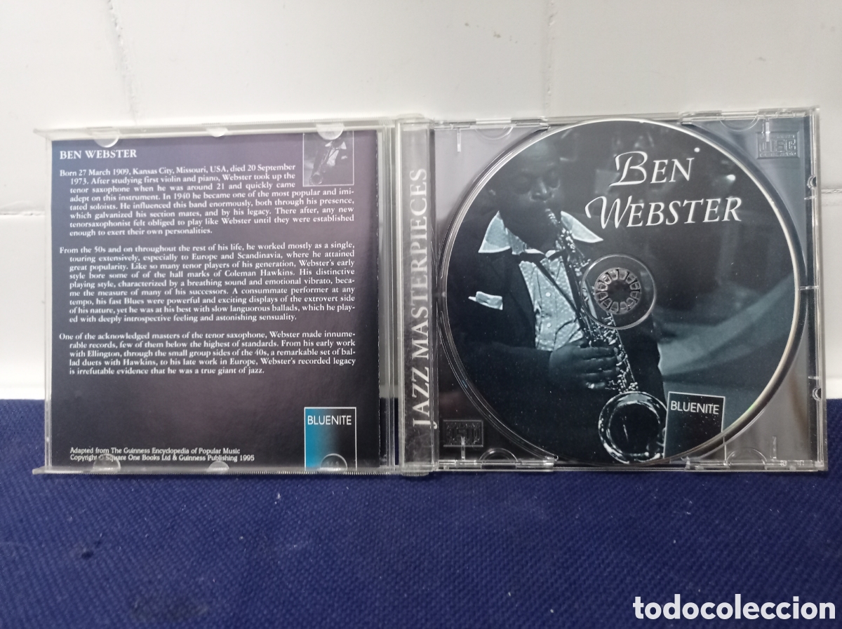 CDs de m&uacute;sica: BEN WEBSTER, JAZZ MASTERPIECES. CD BUEN ESTADO - Foto 2