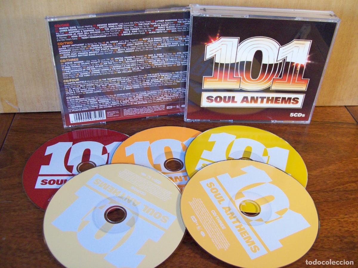 CD di Musica: 101 SOUL ANTHEMS - 5 CDS PRINTED IN E.U.