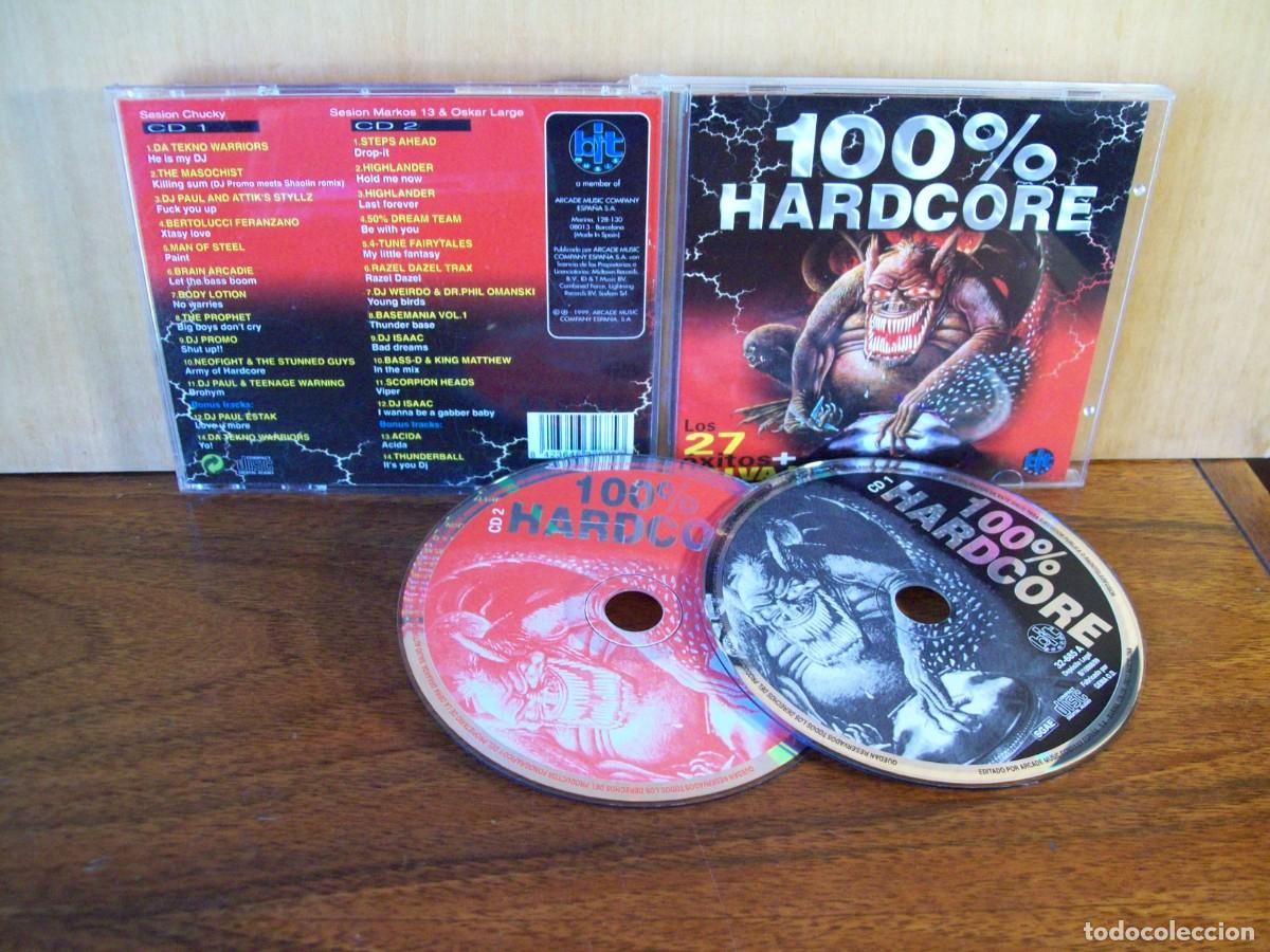 CDs de m&uacute;sica: 100% HARDCORE - DOBLE CD LOS 27 EXITOS MAS SALVAJES - Foto 1