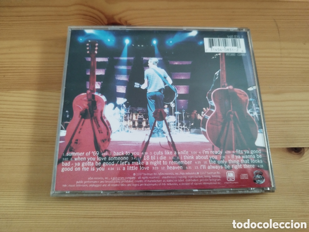 CDs de m&uacute;sica: CD de Bryan Adams-Umplugged - Foto 3