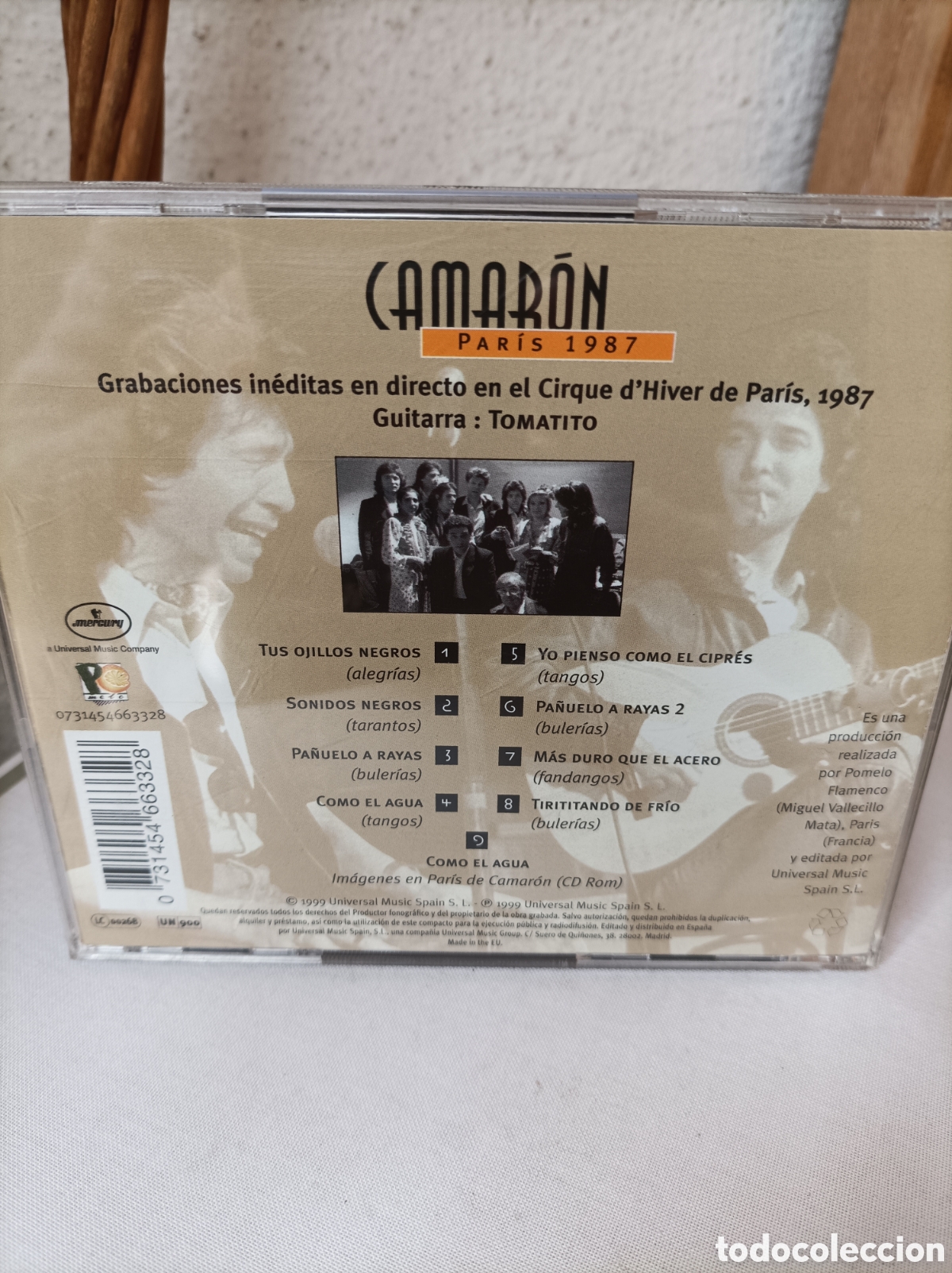 CDs de m&uacute;sica: Camar&oacute;n de la Isla. Par&iacute;s 1987. - Foto 2