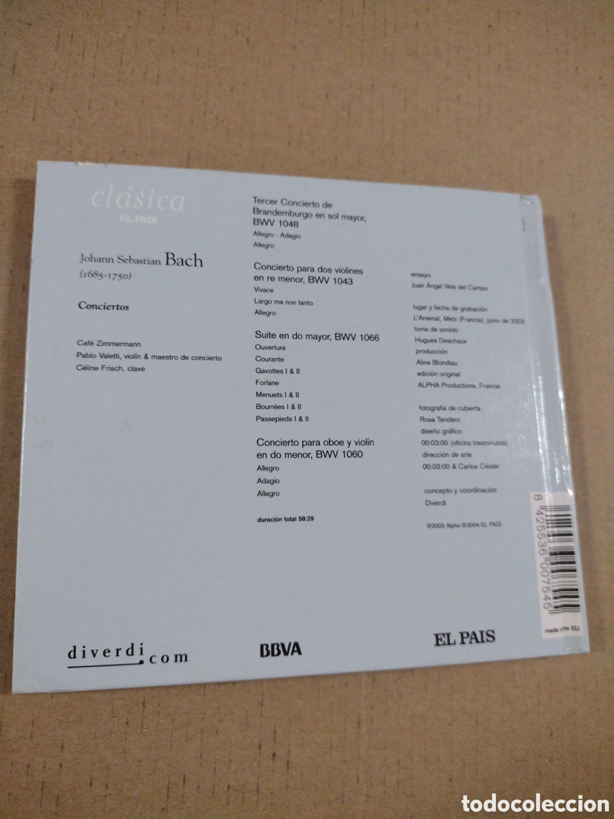 CDs de m&uacute;sica: Bach Conciertos - Cafe Zimmermann. CD - Foto 2
