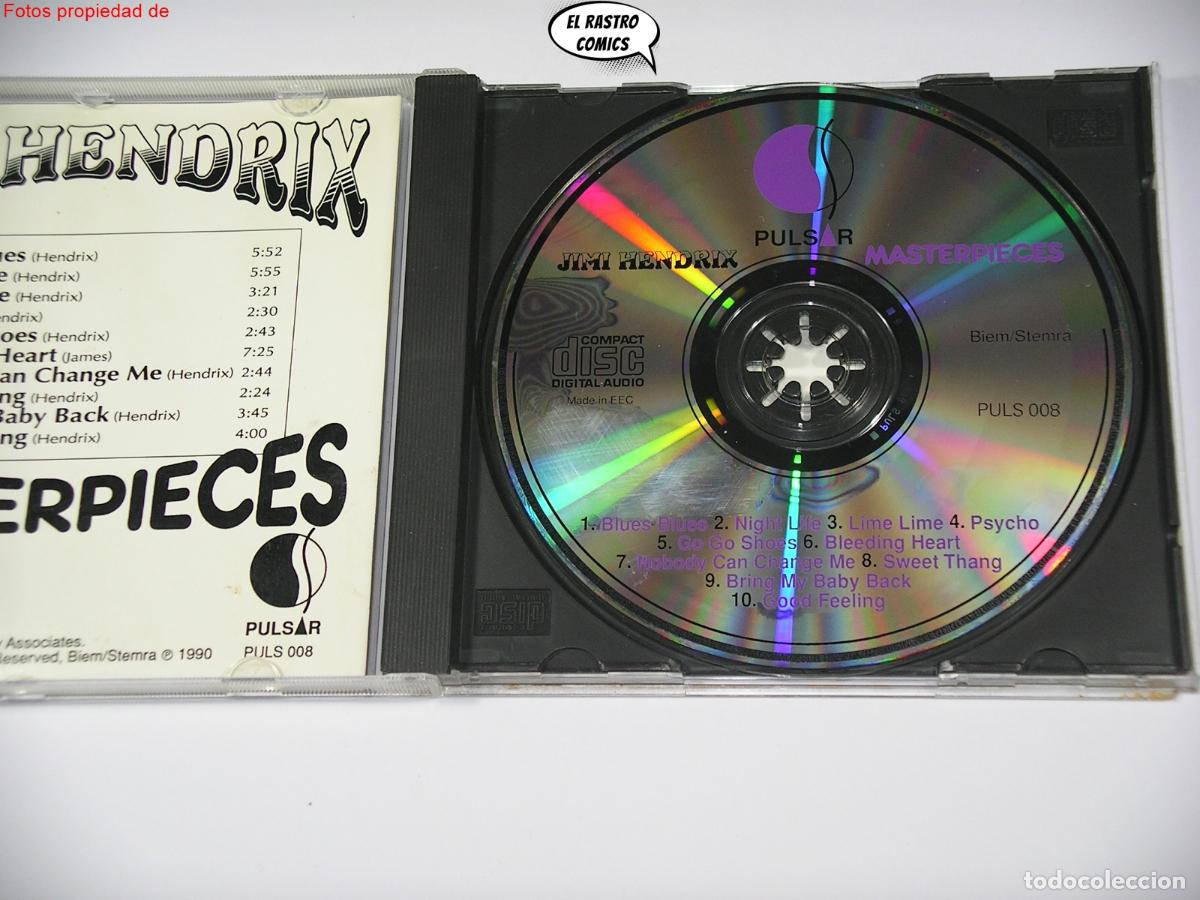 CDs de m&uacute;sica: Jimi Hendrix, Masterpieces, CD Pulsar, Puls 008 1990 - Foto 3