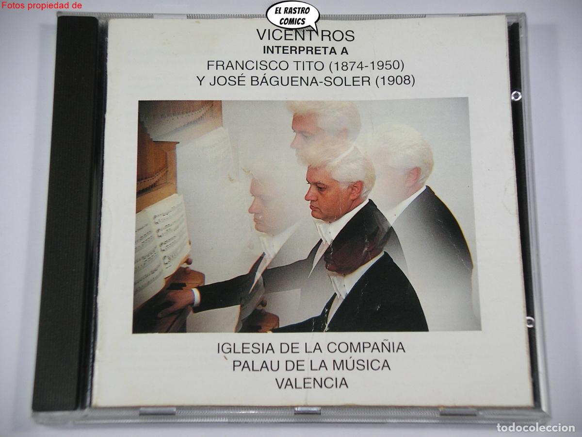 CDs de m&uacute;sica: Vicent Ros, Francisco Tito, Jos&eacute; B&aacute;guena Soler, &Oacute;rgano, CD Somagic 1993, Palau de La M&uacute;sica Valencia