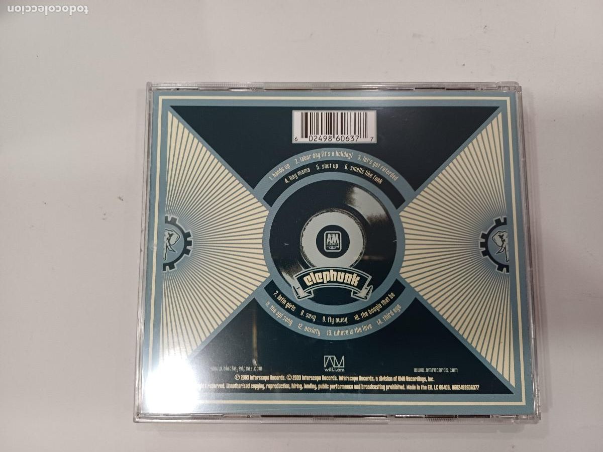 CDs de m&uacute;sica: THE BLACK EYEDPEAS/ELEPHUNK/CD. - Foto 3