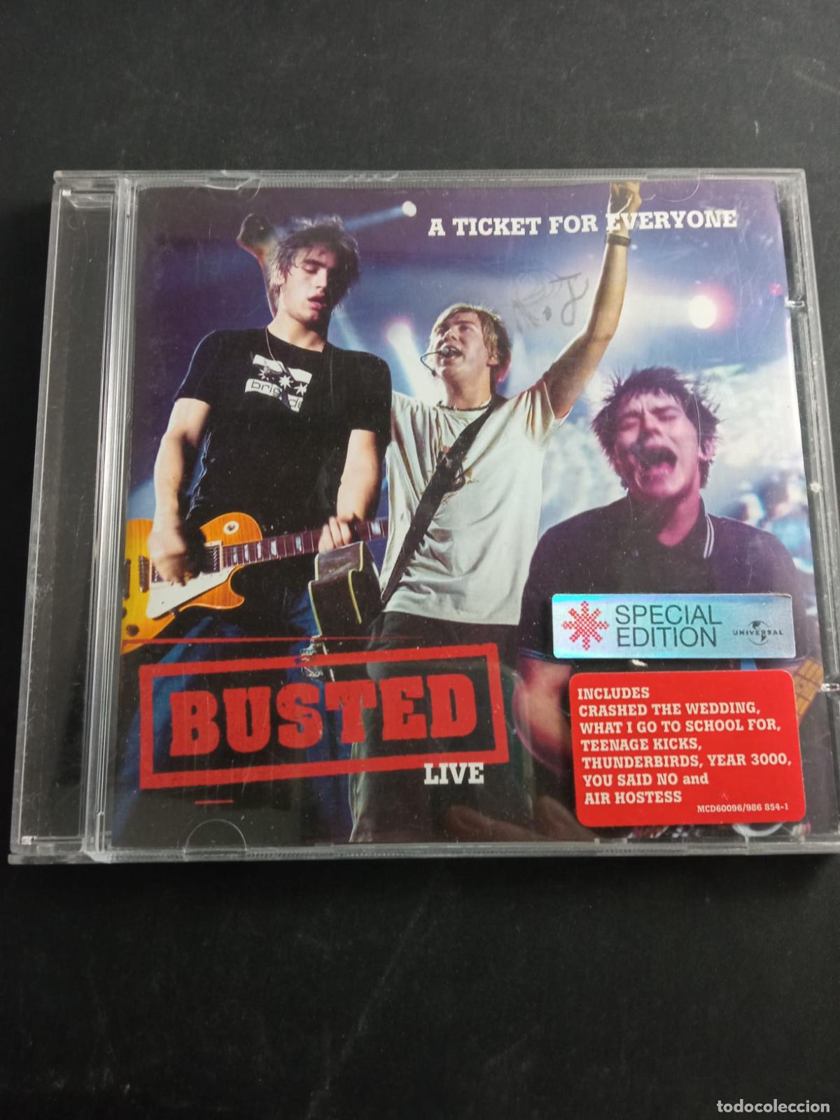 CDs de m&uacute;sica: BUSTED, A TICKET FOR EVERYONE. LIVE CD - Foto 1