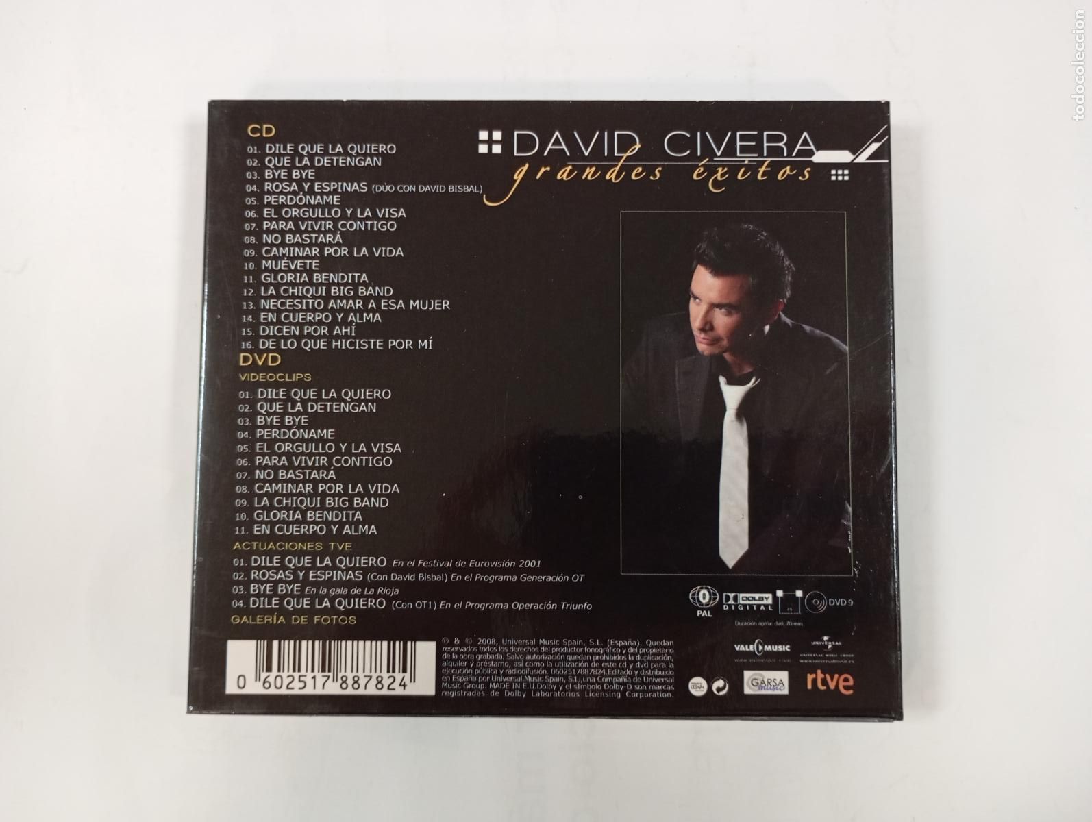CDs de m&uacute;sica: DAVID CIVERA. GRANDES &Eacute;XITOS. - CD + DVD. TDKCD138 - Foto 2