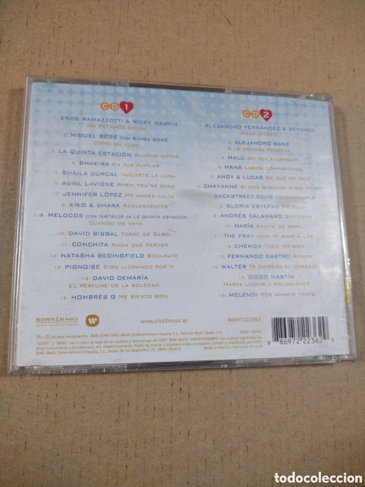 CDs de m&uacute;sica: TQM - DOBLE CD. Eros Ramazzotti... - Foto 2