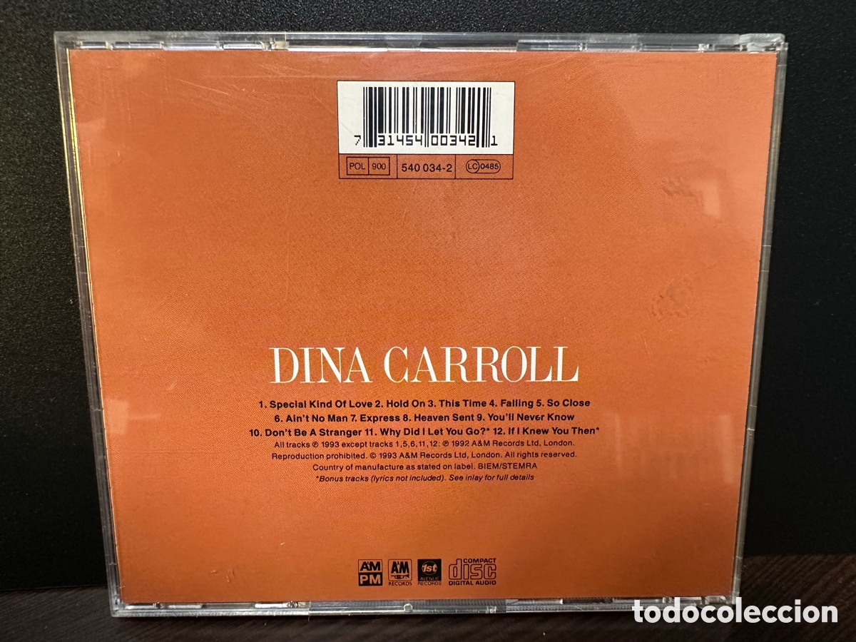 CDs de m&uacute;sica: Dina Carroll - So Close (CD, Album) - Foto 3