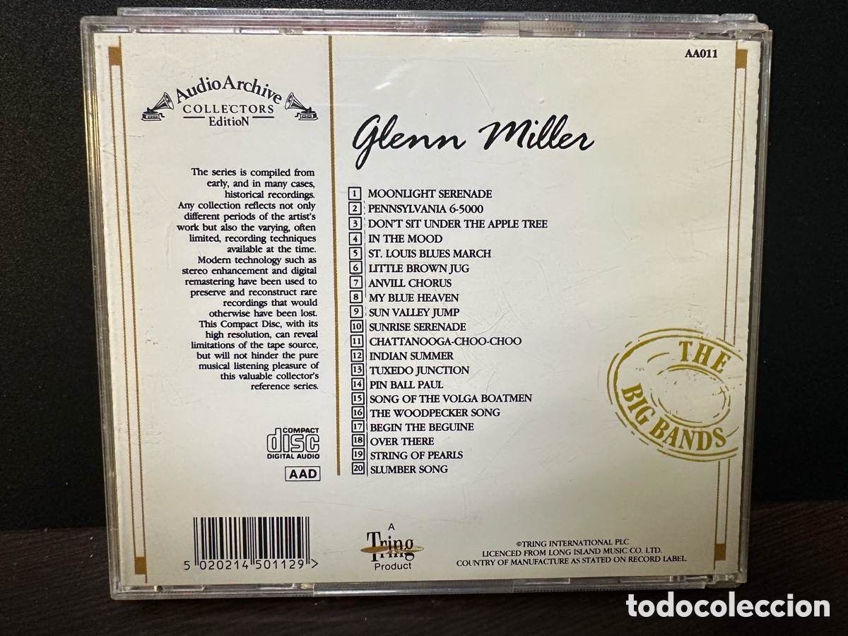 CDs de m&uacute;sica: Glenn Miller - 20 Reflective Recordings (CD) - Foto 2