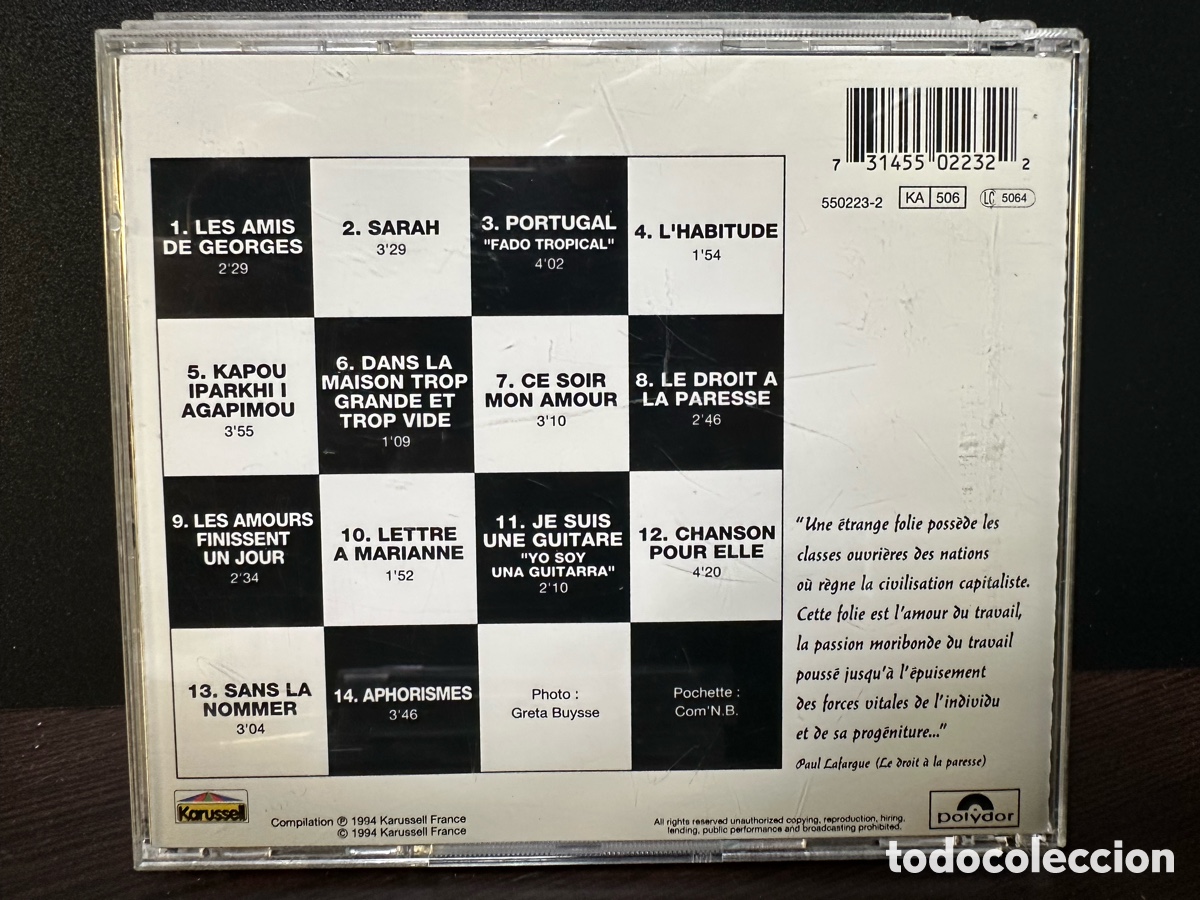 CDs de m&uacute;sica: Georges Moustaki - Les Amis De Georges (CD, Comp) - Foto 2