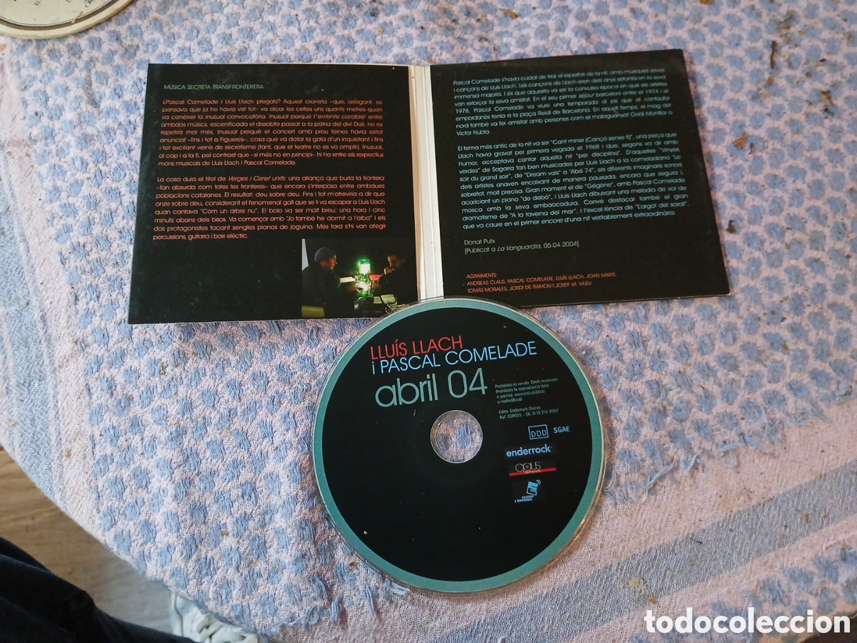 CDs de m&uacute;sica: LLUIS LLACH / PASCAL COMELADE - ABRIL 04 - CD CARDBOARD - C - - Foto 2