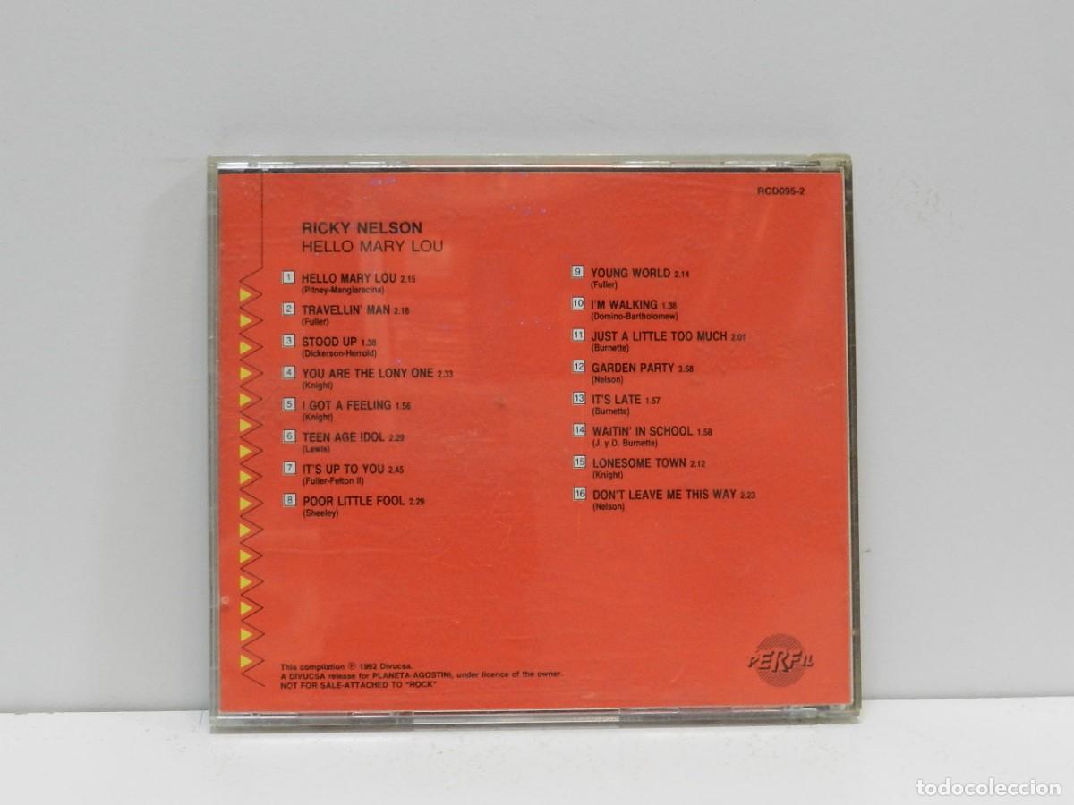 CDs de m&uacute;sica: DISCO CD. Ricky Nelson &ndash; Hello Mary Lou. COMPACT DISC. - Foto 2