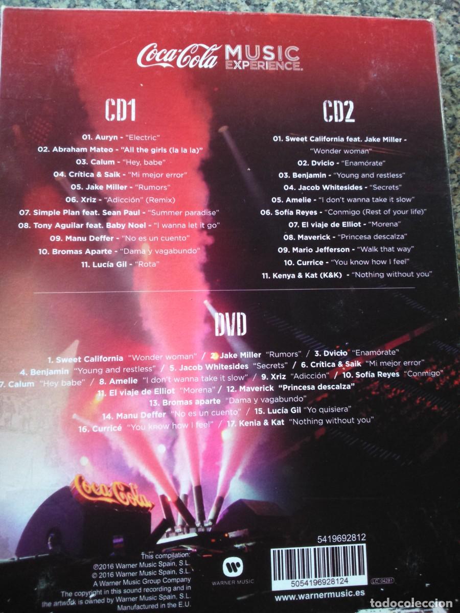 CDs de m&uacute;sica: DOBLE CD + DVD -- COCA COLA MUSIC EXPERIENCE -- - Foto 2