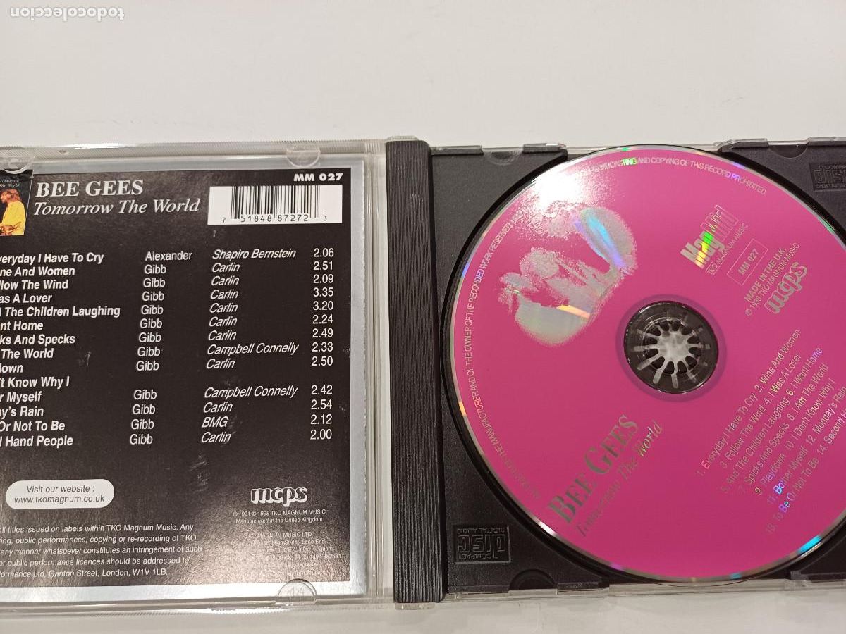 CDs de m&uacute;sica: BEE GEES/TOMORROW THE WORLD/CD. - Foto 2