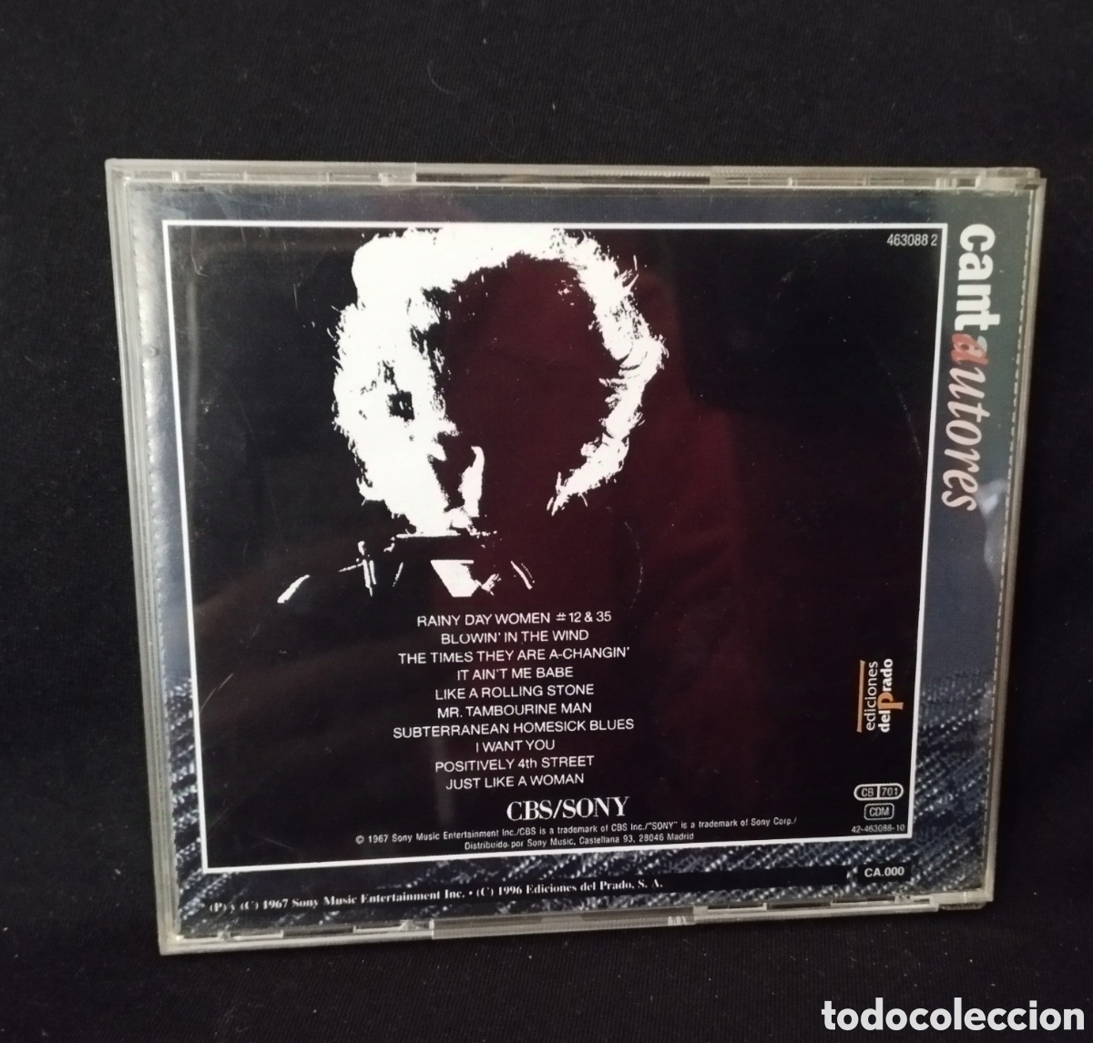 CDs de m&uacute;sica: CD BOD DYLAN. CANTAUTORES. EDICIONES EL PRADO - Foto 2