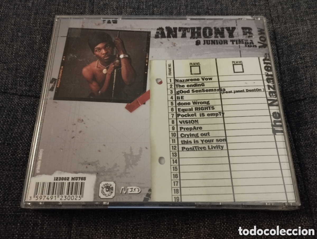 CDs de m&uacute;sica: ANTHONY B & JUNIOR TIMBA. THE NAZARENE VOW (CD) - Foto 3