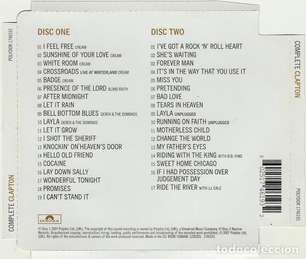 CDs de m&uacute;sica: Eric Clapton &ndash; Complete Clapton 2 x CD - Foto 2