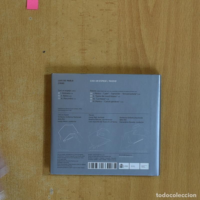 CDs de m&uacute;sica: LUIS DE PABLO - CASI UN ESPEJO / PASSIO - CD - Foto 2