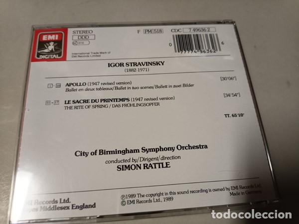 CDs de m&uacute;sica: STRAVINSKY - LE SACRE DU PRINTEMPS (SIMON RATTLE, EMI) - Foto 2
